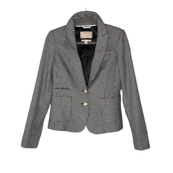 Banana Republic Jackets & Blazers - Banana republic houndstooth blazer black ivory 6